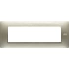 URMET - Placca Flexa tecnopolimero 7 moduli titanio.