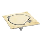 URMET - Portameccanismo chiusura manuale, 1 presa schuko e RJ45 Cat. 6e, serie K45, ottone MECC.K45 SHUKO+CAT6 COP.OTTONE.
