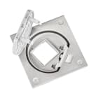 URMET - Portameccanismo vuoto per dispositivi K45 in acciaio scuroinox.