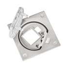 URMET - Portameccanismo vuoto per presa di energia e connettore dati, acciaio inox scuro K45+RJ45.