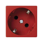 URMET - Presa Schuko 16A 2P+T 250V, 2 moduli, rossa.