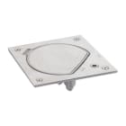 URMET - Portameccanismo chiusura di sicurezza, 1 presa schuko, serie K45, acciaio inox MECC.K45 SHUKO COP.INOX.