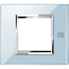 URMET - Placca vetro azzurro cielo 2 moduli Expì.