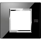 URMET - Placca vetro nero lava 2 moduli Expì.