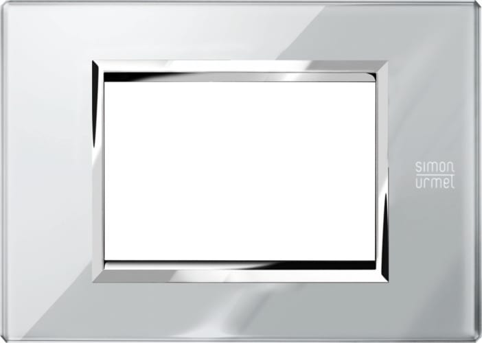 URMET - Placca vetro grigio opale 3 moduli Expì.