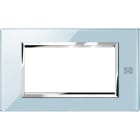 URMET - Placca vetro azzurro cielo 4 moduli Expì.