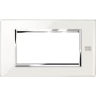 URMET - Placca vetro bianco neve 4 moduli Expì.