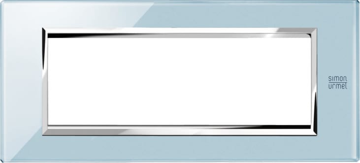 URMET - Placca vetro azzurro cielo 6 moduli Expì.