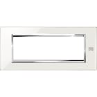 URMET - Placca vetro bianco neve 6 moduli Expì.