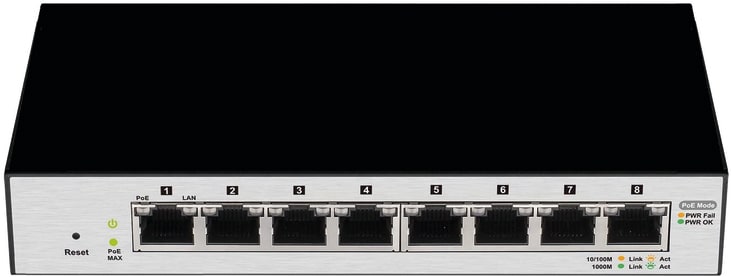 URMET - Switch PoE layer2 managed, iPerTalk, per apparati videocitofonici della linea iPerTalk, a 8 porte per VLAN.