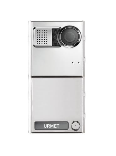 URMET - Posto esterno video IP 1 tasto Sinthesi Steel, sistema iPerTAlk, standard IP/SIP.