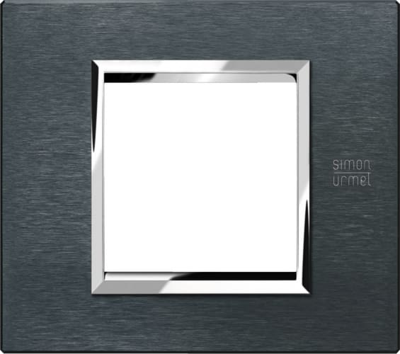 URMET - Placca alu karbon 2 moduli Expì.