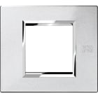 URMET - Placca 2 moduli in zama argento mercurio Expì 2M.