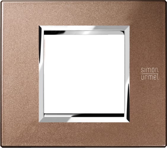 URMET - Placca zama bronzo lucido 2 moduli Expì.