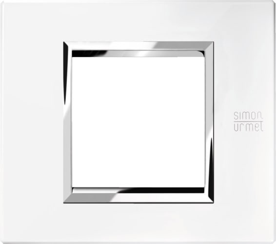 URMET - Placca zama bianco perla 2 moduli Expì.