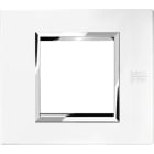 URMET - Placca zama bianco perla 2 moduli Expì.