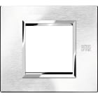 URMET - Placca 2 moduli in alluminio cromato spazzolato Expì ALU CROMO SPAZZ 2M.
