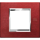 URMET - Placca alluminio rosso 2 moduli Expì.