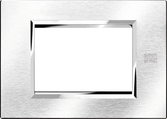 URMET - Placca alu satinato 3 moduli Expì.