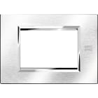 URMET - Placca alu satinato 3 moduli Expì.