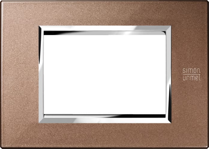 URMET - Placca zama bronzo lucido 3 moduli Expì.