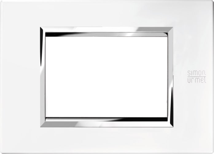 URMET - Placca zama bianco perla 3 moduli Expì metallo.