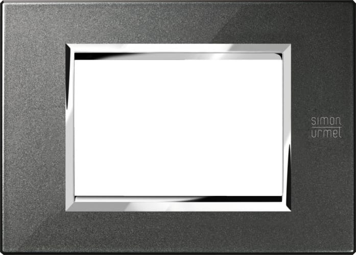 URMET - Placca zama nero grafite 3 moduli Expì.