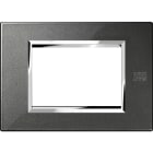 URMET - Placca zama nero grafite 3 moduli Expì.