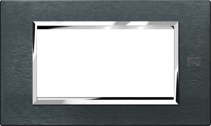URMET - Placca alluminio karbon 4 moduli Expì, 4M.