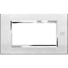 URMET - Placca alluminio satinato 4 moduli Expì.