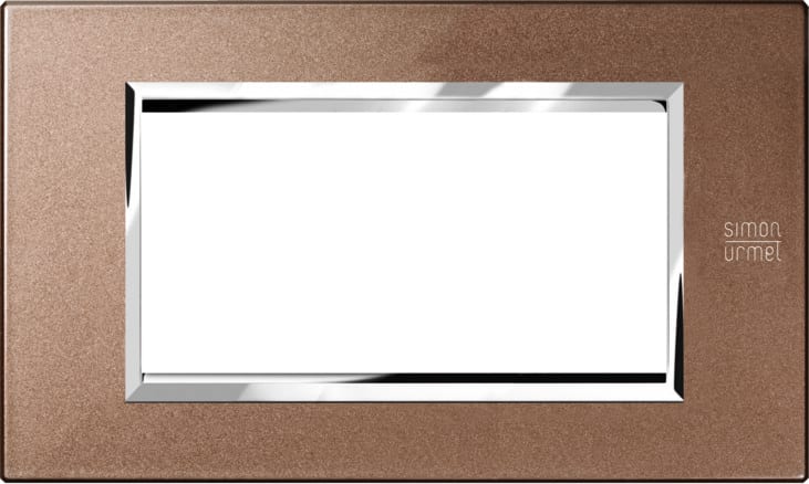 URMET - Placca zama bronzo lucido 4 moduli Expì.