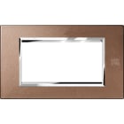 URMET - Placca zama bronzo lucido 4 moduli Expì.
