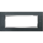 URMET - Placca alluminio karbon 6 moduli Expì 6M.