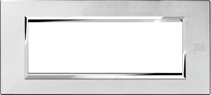 URMET - Placca 6 moduli in zama argento mercurio Expì 6M.