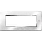 URMET - Placca alluminio cromo spazzolato 6 moduli Expì ALU CROMO SPAZZ 6M.