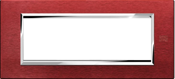 URMET - Placca alluminio rosso 6 moduli Expì.