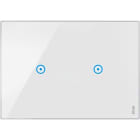 URMET - Placca touch 3 moduli, 2 simboli, vetro bianco neve, senza touch 2 ingressi/uscite.