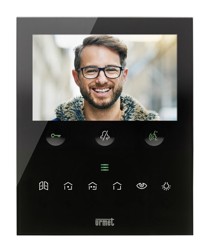 URMET - Videocitofono VOG5W con Wi-Fi, vivavoce, display 5" e sistema 2Voice, nero.