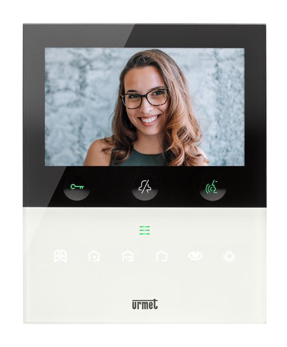URMET - Videocitofono VOG5W con Wi-Fi, display 5", sistema 2Voice, bianco, vivavoce.
