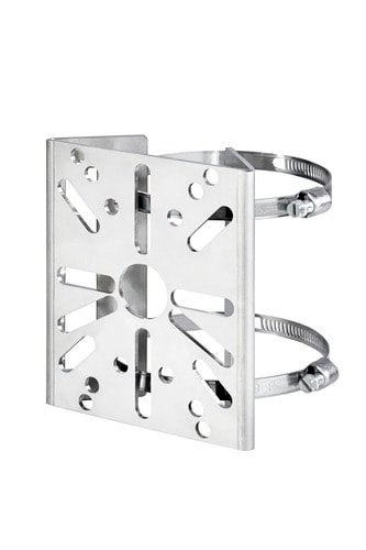 URMET - Adattatore da palo per junction box e telecamera, ideale per edifici commerciali e retail.