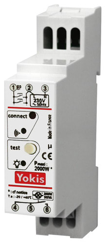 URMET - Modulo relè elettronico temporizzabile 2000W con sistema Radio Power da barra DIN e neutro MTR2000MRP POWER RELO T.