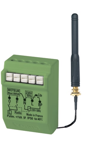 URMET - Modulo tapparella elettronico 500W con sistema Radio Power ad incasso e antenna esterna MVR500ERPX Power Mod Tappar. C.