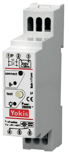 URMET - Modulo dimmer elettronico temporizzabile MTV300MRP, 300W, sistema Radio Power, barra DIN, neutro.