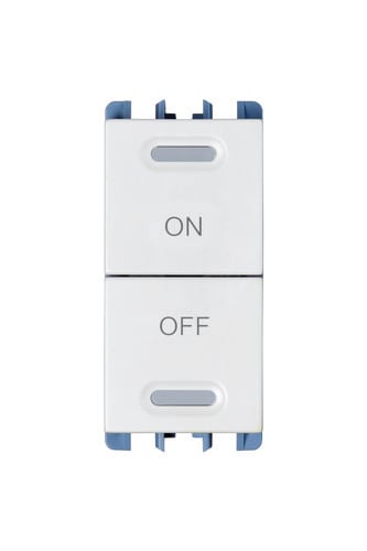 URMET - Trasmettitore radio alimentato per centralizzazione luci e automazioni, sistema Radio Power, su pulsante doppio ON/OFF serie NEA Simon-Urmet ABE2BPP-ON MODULO RF NEA LUCI.