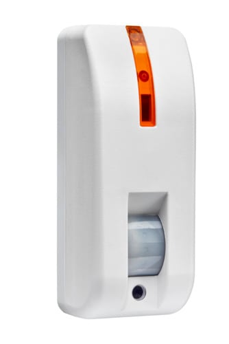ELKRON - Rilevatore esterno doppia tecnologia Antimasking, portata 4m, bianco DT18AM Rivestimento Tecnologia Antimasking Bianco.