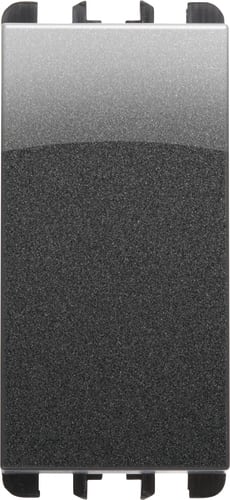 URMET - pulsante morsetti a vite 1 modulo 1P NO 10A Nea acciaio scuro TST AC 10108AC