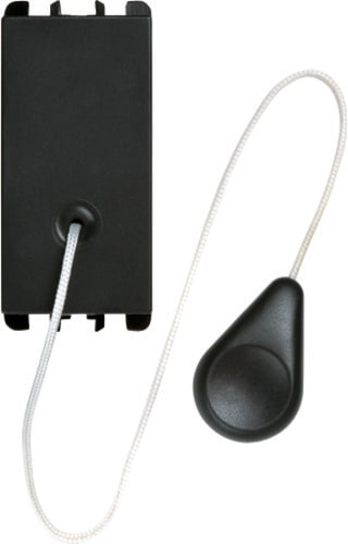 URMET - Pulsante a tirante, morsetti a vite, 1 modulo, 1P NO 10A, Nea, antracite PULSANTE 1PNO 10A A TIRAN.1M A.