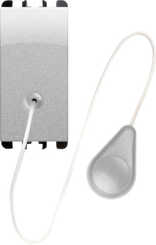 URMET - Pulsante a tirante 1P NO 10A morsetti a vite Nea alluminio 1 modulo. 10118AL