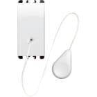 URMET - Pulsante a tirante, morsetti a vite, 1 modulo, 1P NO 10A, Nea, bianco ghiaccio TIRAN BG 1M.