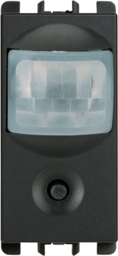 URMET - Sensore IR con simulatore di presenza, 1 modulo, 230Vac 6A, Nea, antraciteSENSORE IR 1 MOD ANTRACITE.